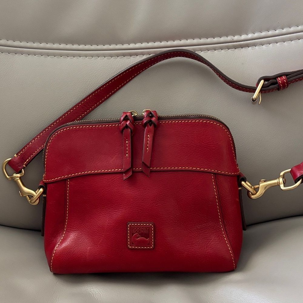 Dooney & Bourke Red Florentine Cameron Crossbody